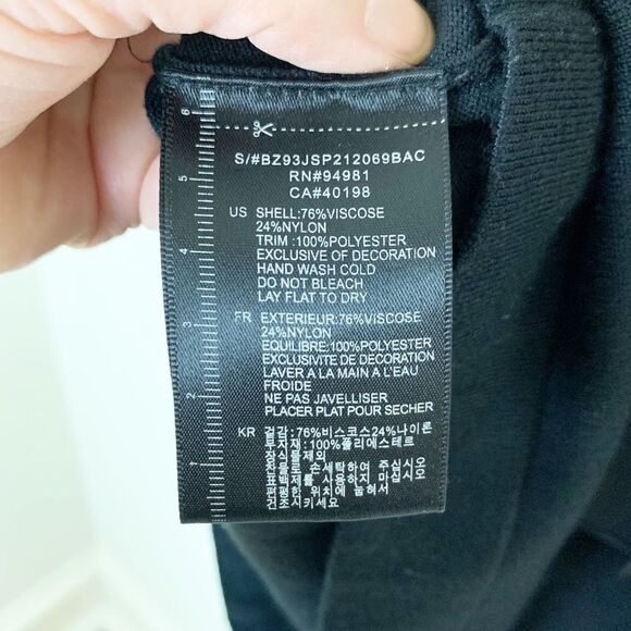 Twelve by Twelve Black LBD with Satiny Ruffle Trim - Picture 7 of 7